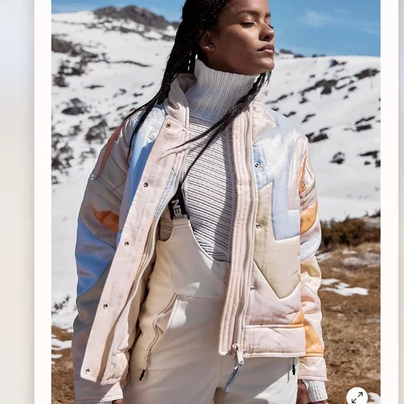 Free People Multicolor Puffer Jacket - Picture 4 of 9